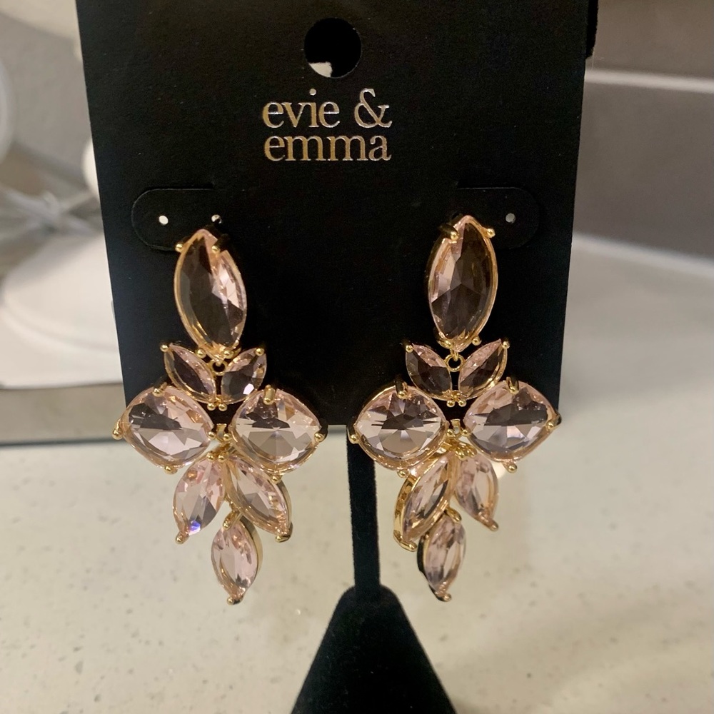 Evie & Emma Pink Statement Earrings NWT